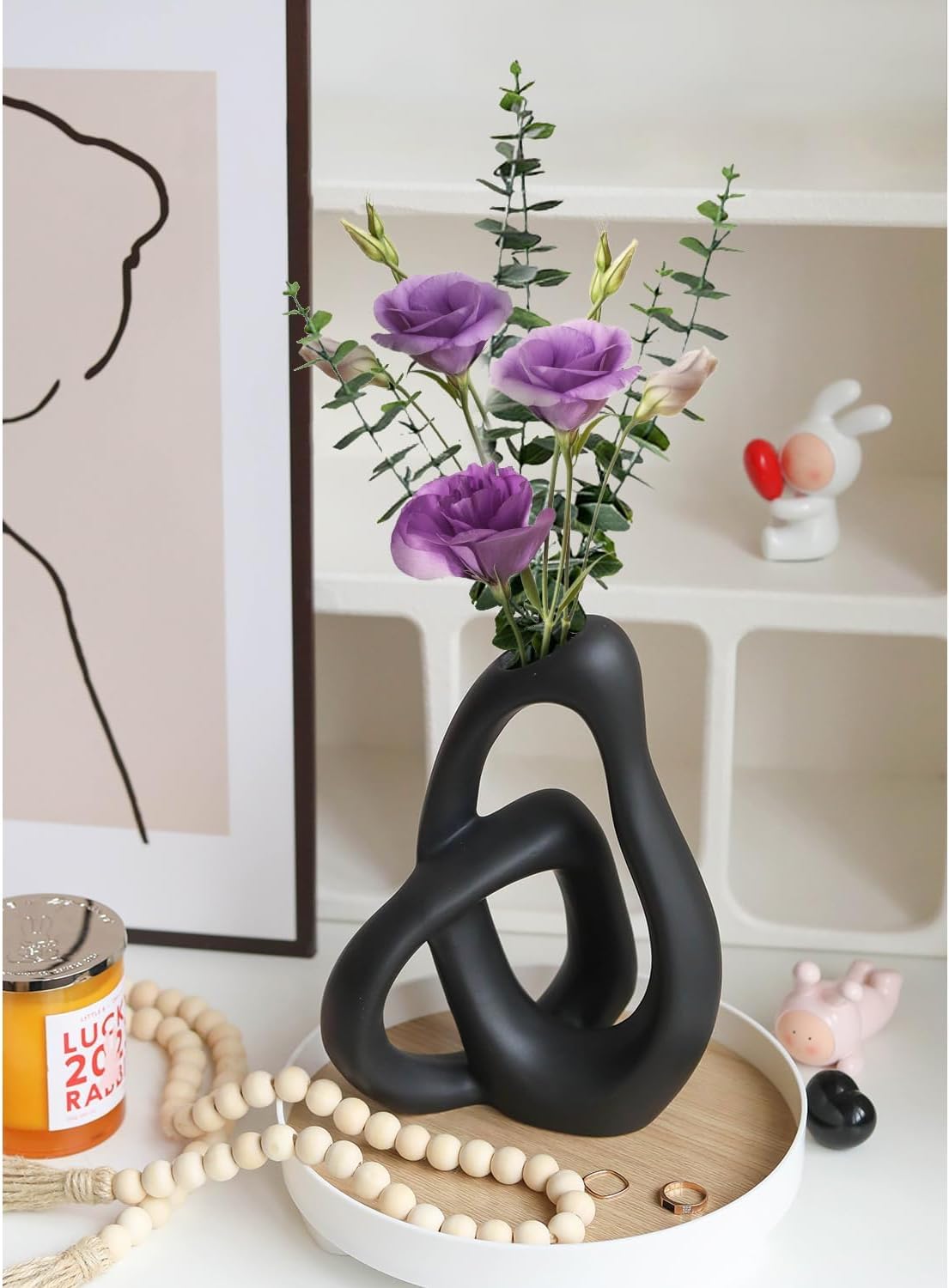 Boho Black Flower Vase - View 3
