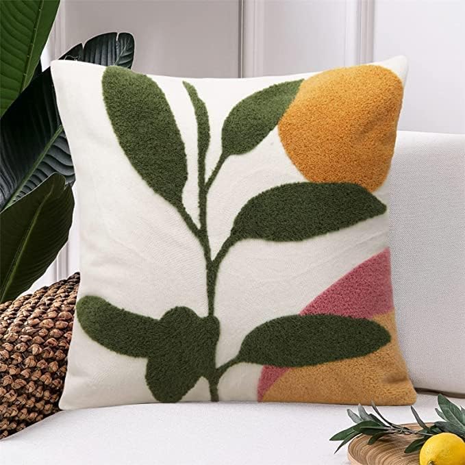 Boho Black Pillow Cover — 18" — Plant-b