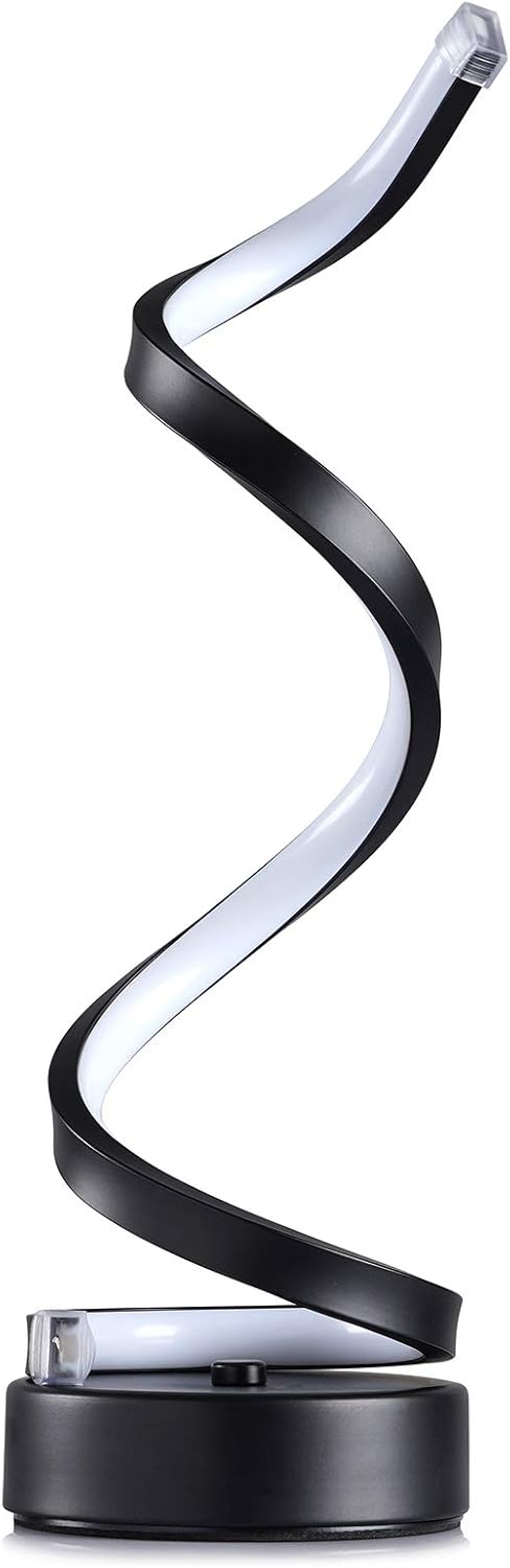 Dimmable Modern Black Bedside Lamp — 8" - View 7