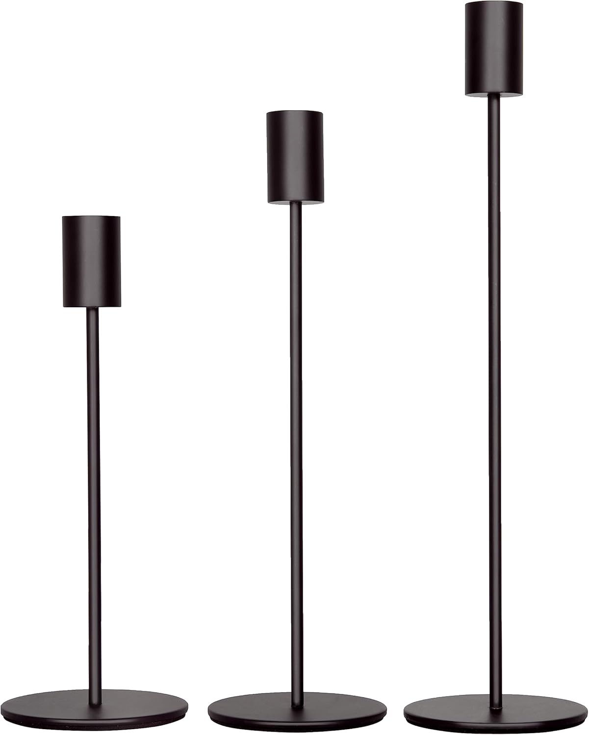 Luxe Black Candle — Set of 6 — Black