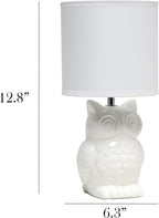 Modern White Desk Lamp — 12.8" - View 3