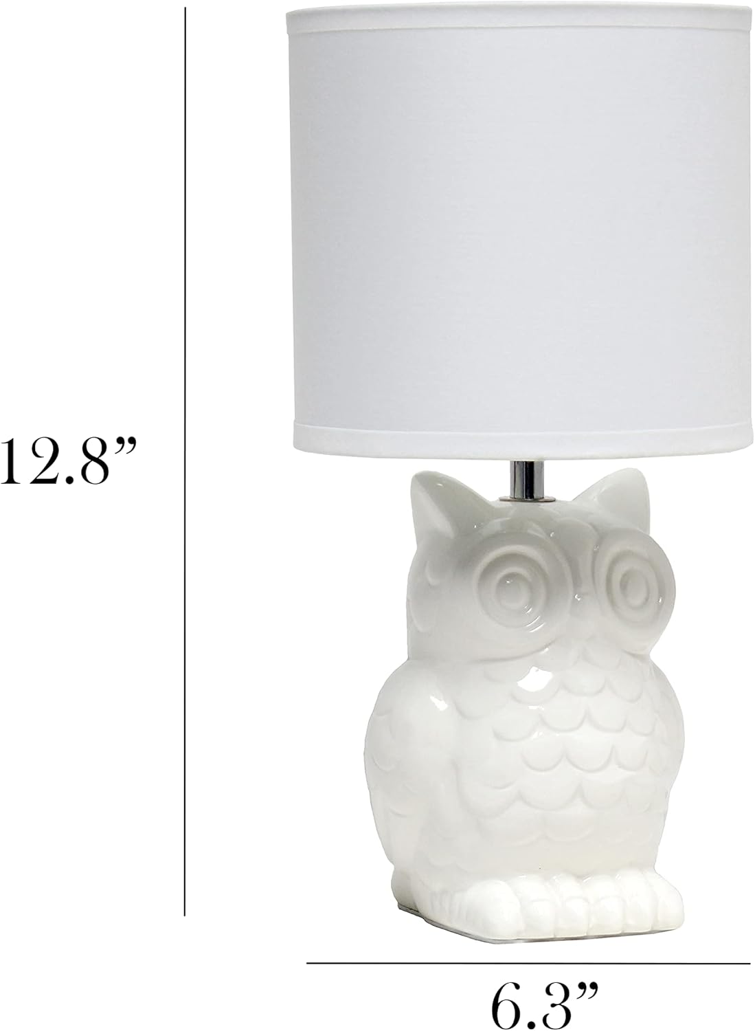 Modern White Desk Lamp — 12.8" - View 3