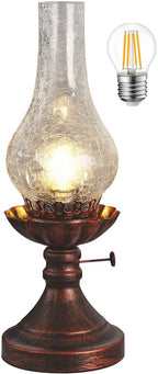 Vintage Farmhouse Orange Bedside Lamp