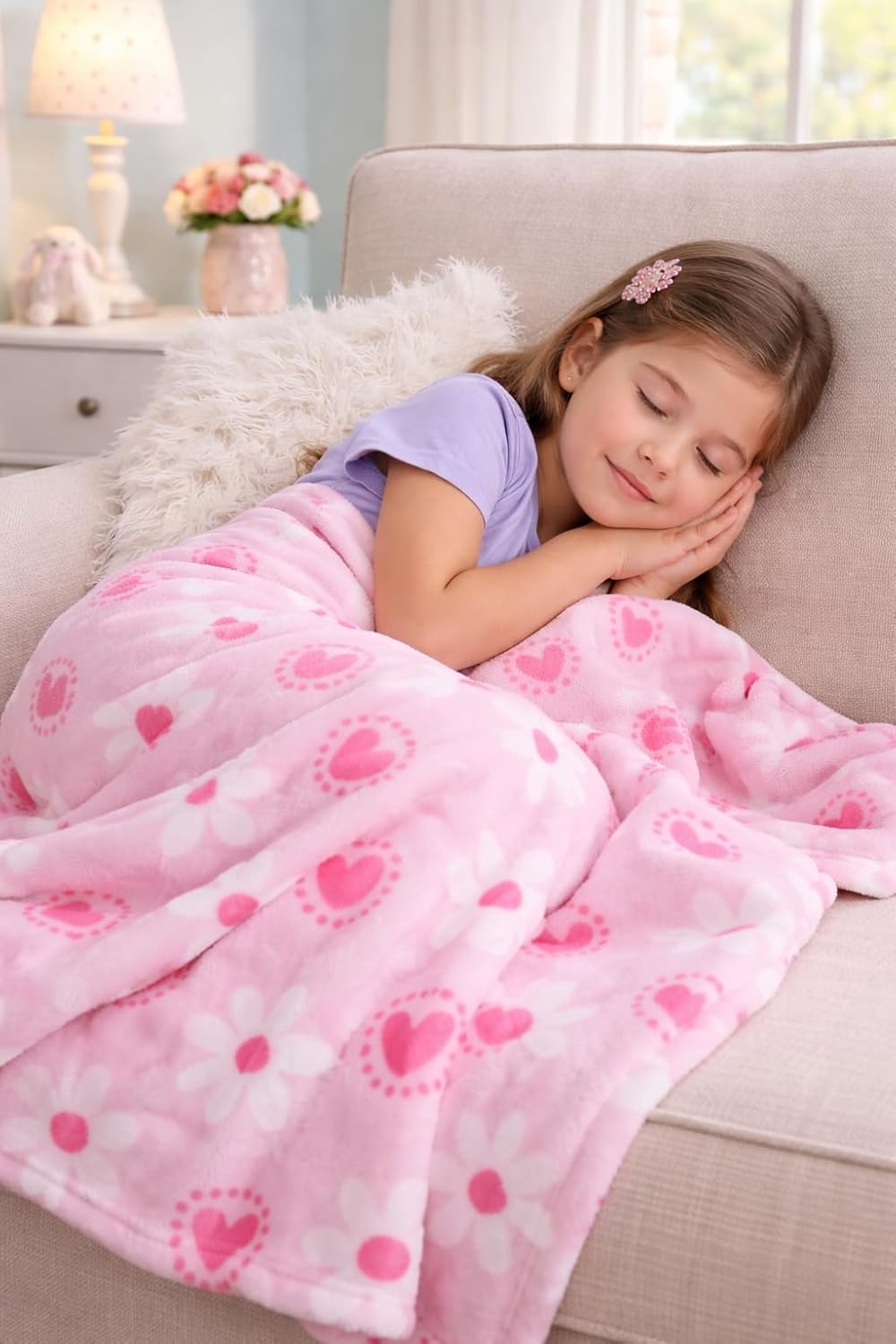 Luxe Pink Throw Pillow — 50x60 - View 2