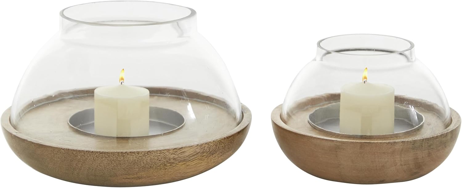 Brown Pillar Candle — 8" — 2 PIECES SMALL SIZE