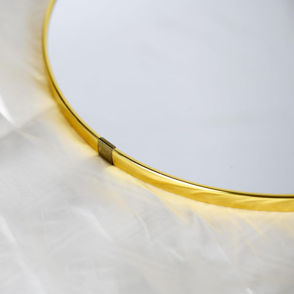 Round Luxe Black Wall Mirror — 12.6" - View 6