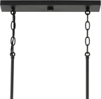 Farmhouse Black Chandelier — 5-Light - View 4