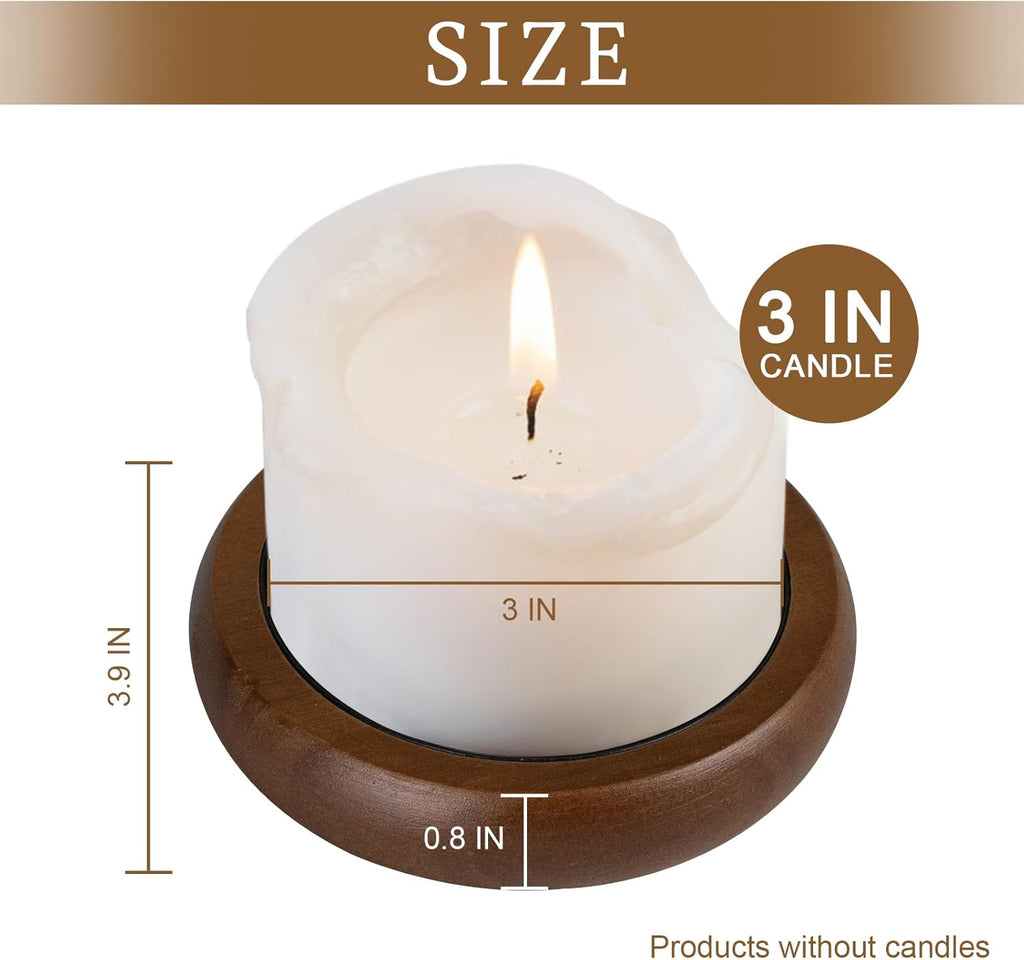 Farmhouse Black Pillar Candle — Set of 4 - View 2