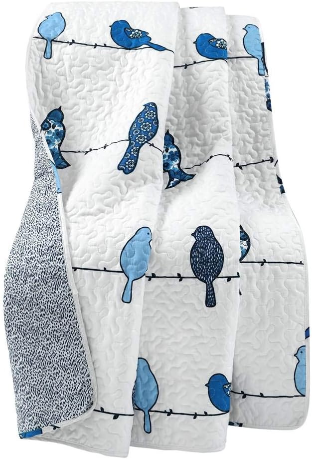 Farmhouse Blue Throw Pillow — 50" — Navy