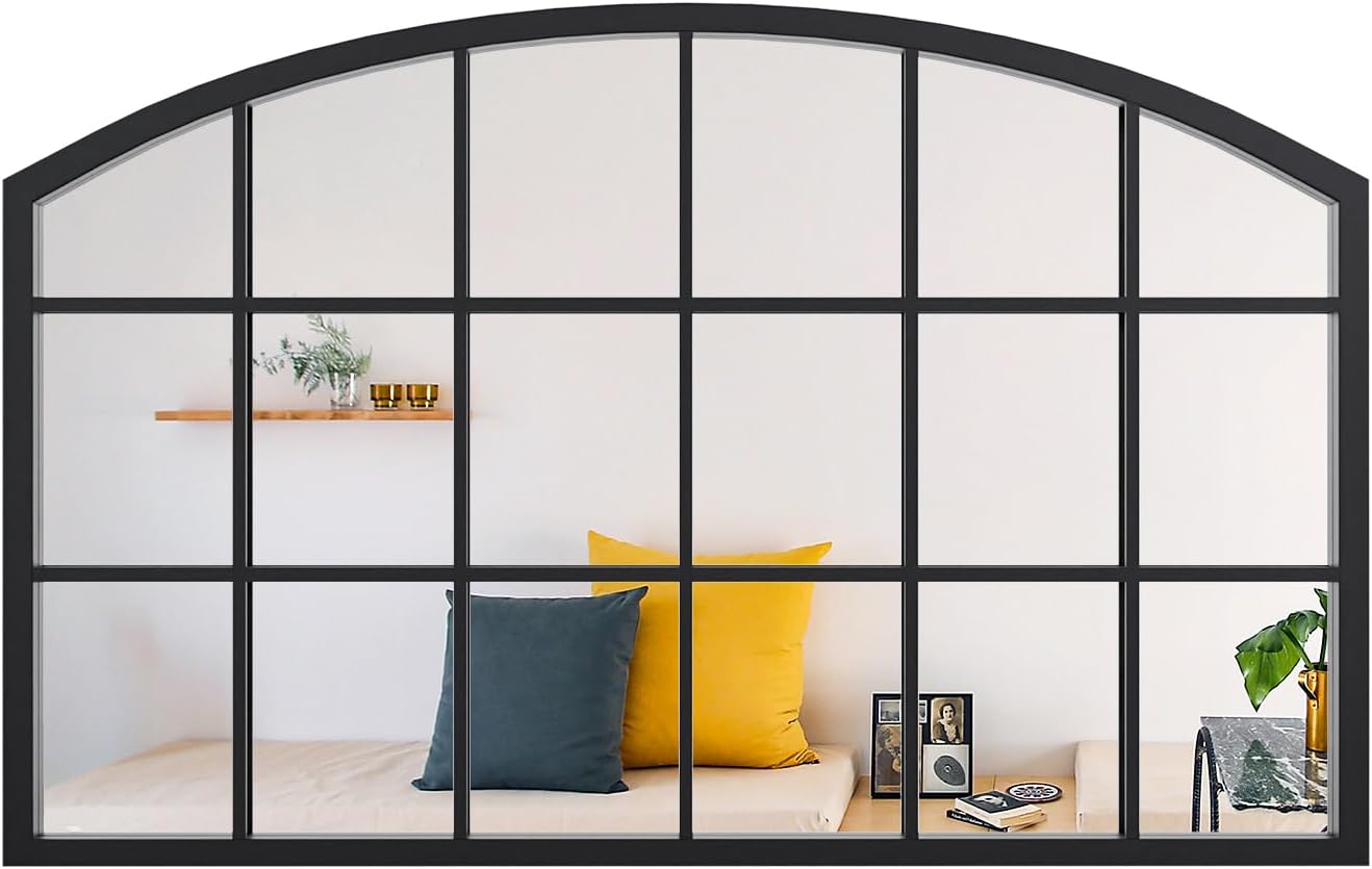 Framed Black Wall Mirror — 36" — 28"L x 44"W