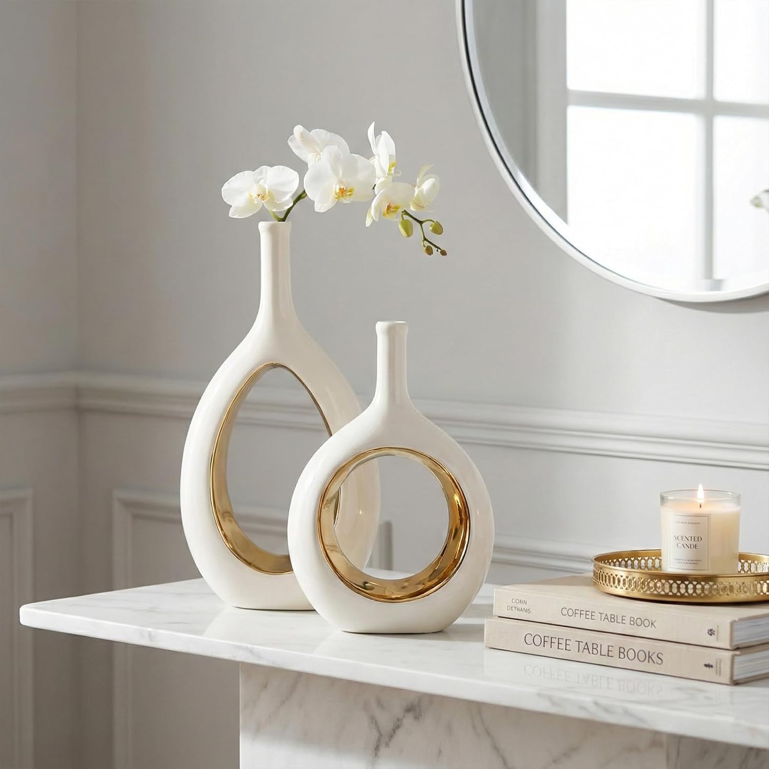 Farmhouse Beige Flower Vase - View 2