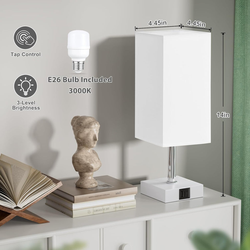 Touch Control Black Nightstand Lamp - View 2