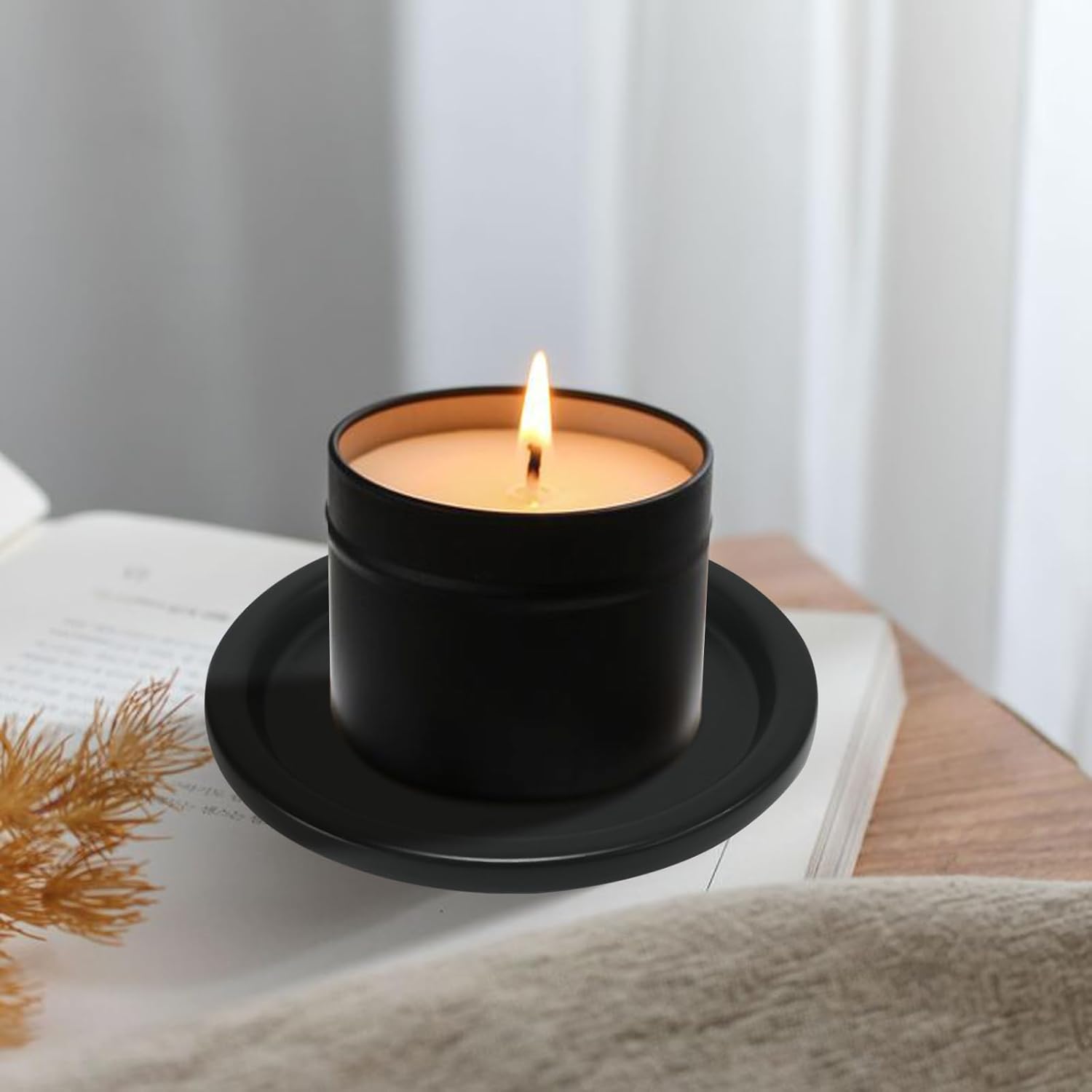 Metal Pillar Candle — 3.8" - View 7