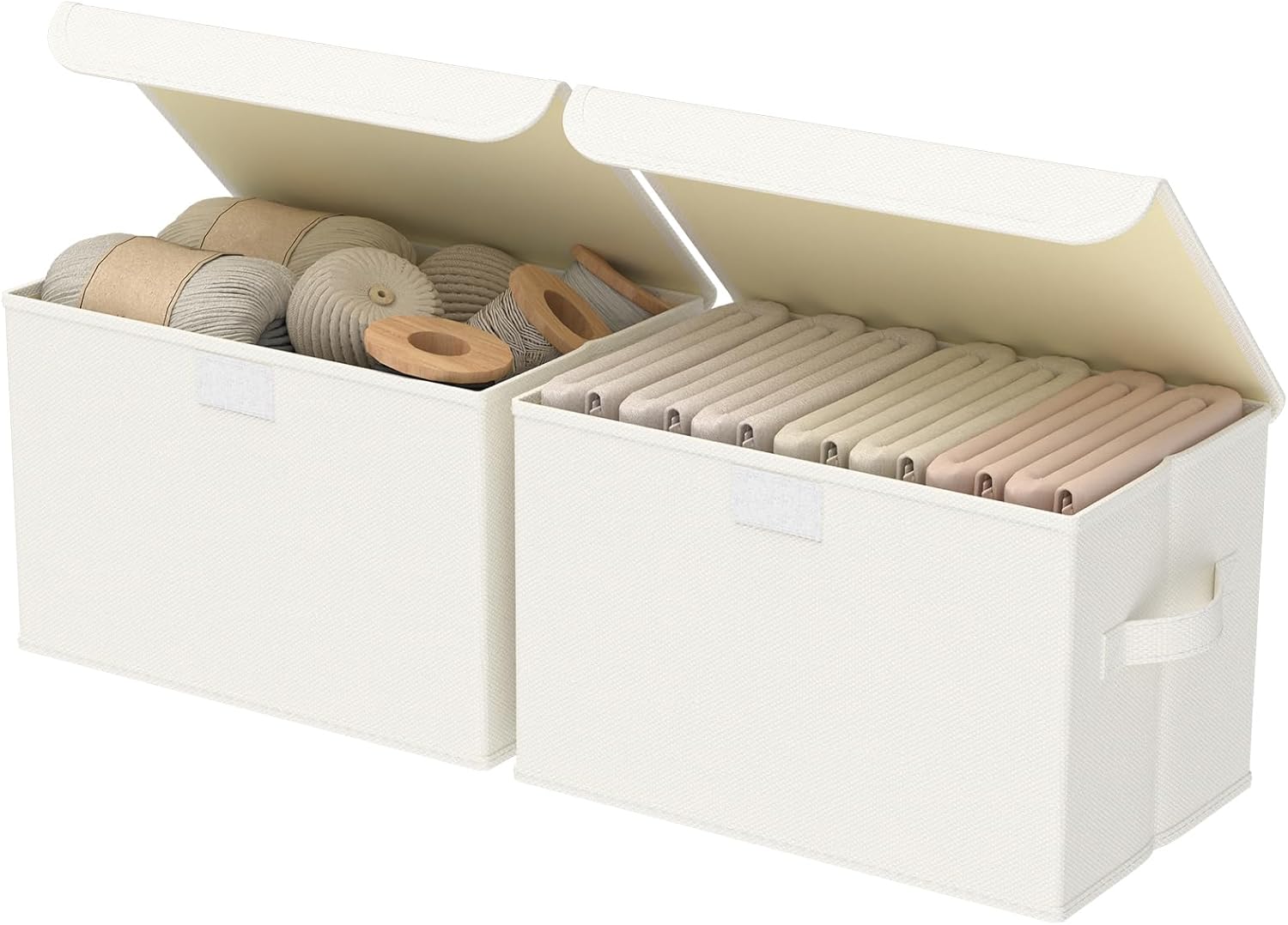 Beige Storage Bin — 2x7 — Small（2 Pack）