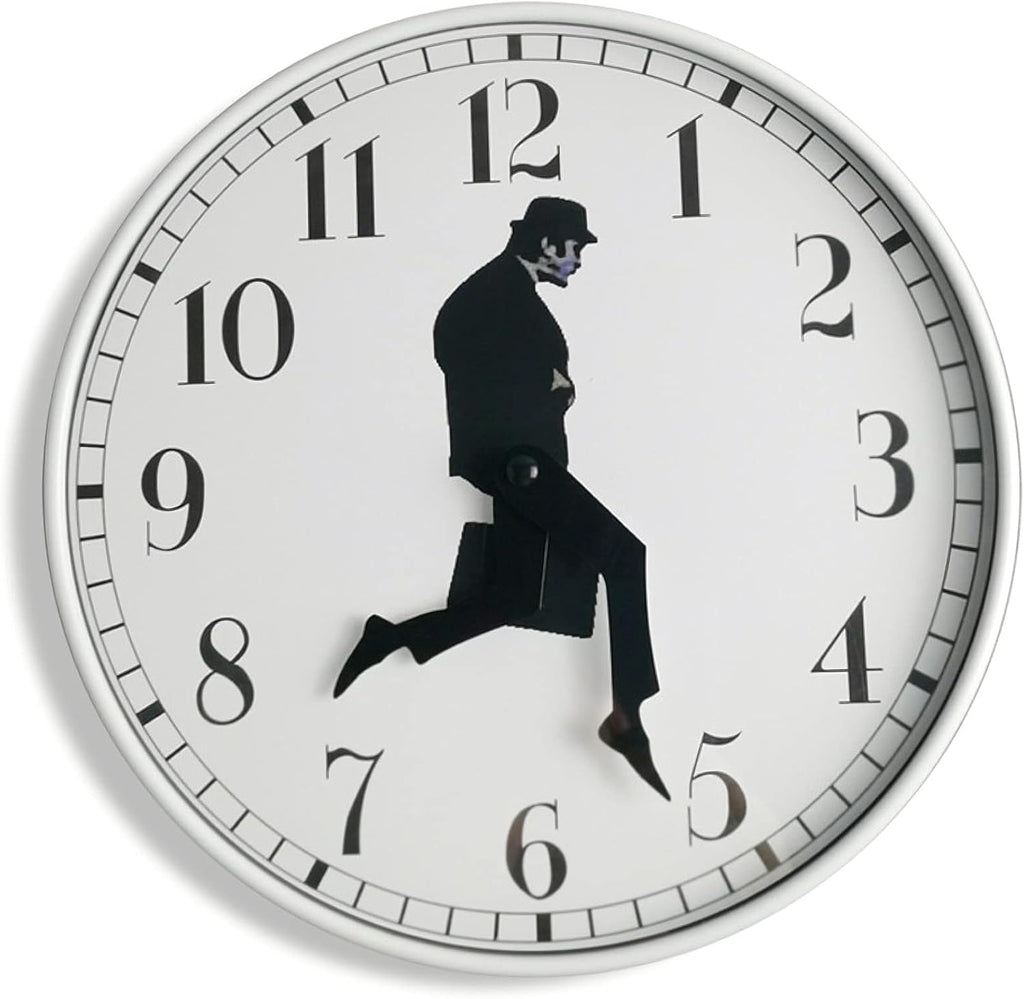 Black Wall Clock — White
