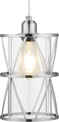Black Pendant Light — Brushed Nickel