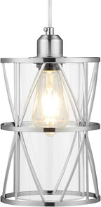 Black Pendant Light — Brushed Nickel