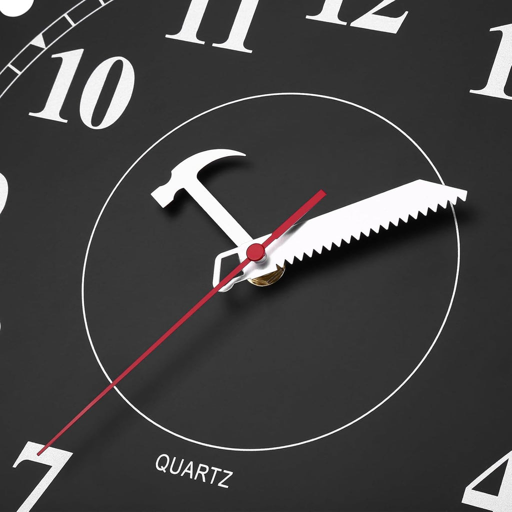 Black Wall Clock — 12" - View 3