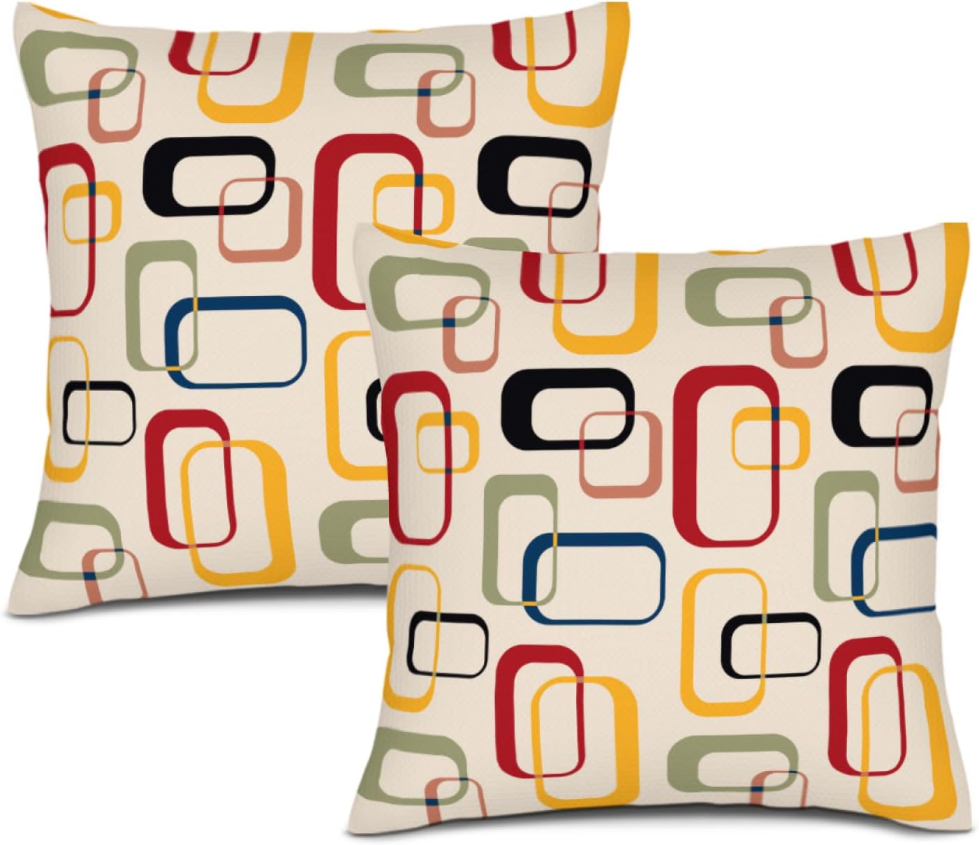 Boho Brown Throw Pillow Cover — 18" — Modern Retro