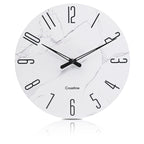 Battery Operated Luxe White Wall Clock — 12"