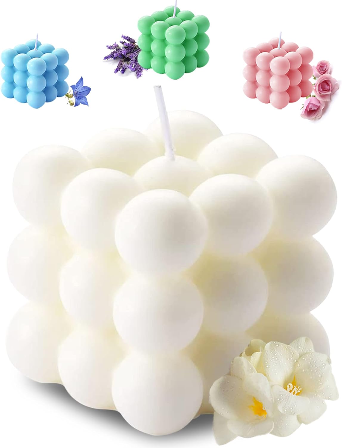 Scented Blue Candle — 2x5 — White