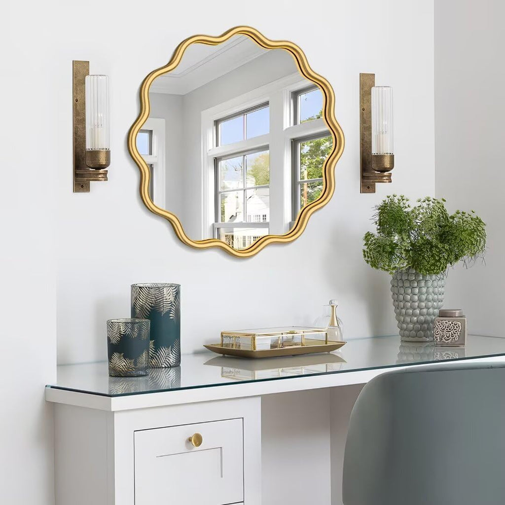 Round Luxe Black Wall Mirror — 20" - View 7
