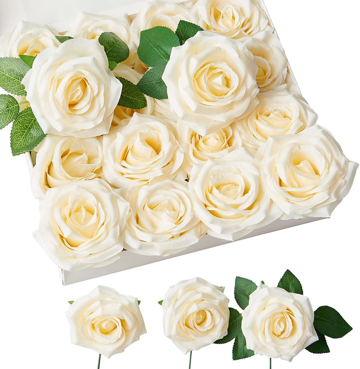 Black Artificial Flowers — Ivory
