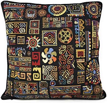 Boho Beige Throw Pillow Cover — 16" — 16" x 16" (Pack of 1)