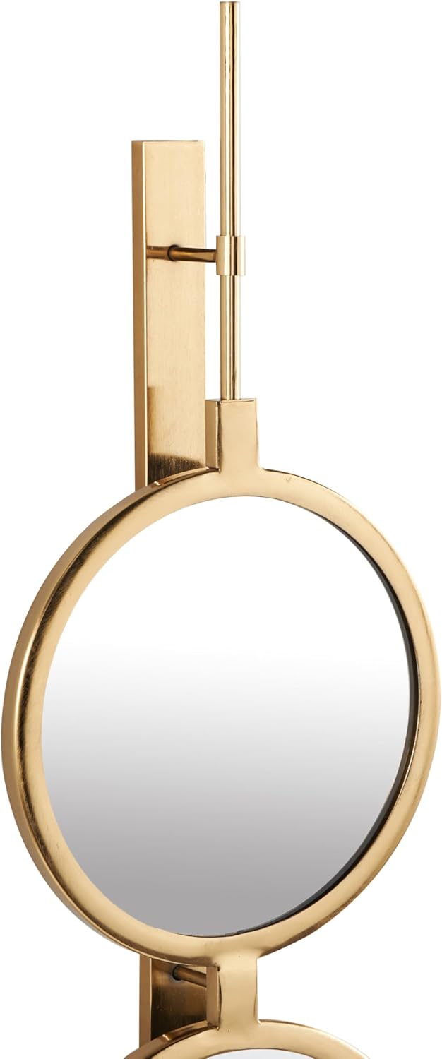 Round Luxe Gold Wall Mirror — 8" - View 4