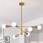 Adjustable Luxe Black Chandelier — 6-Light