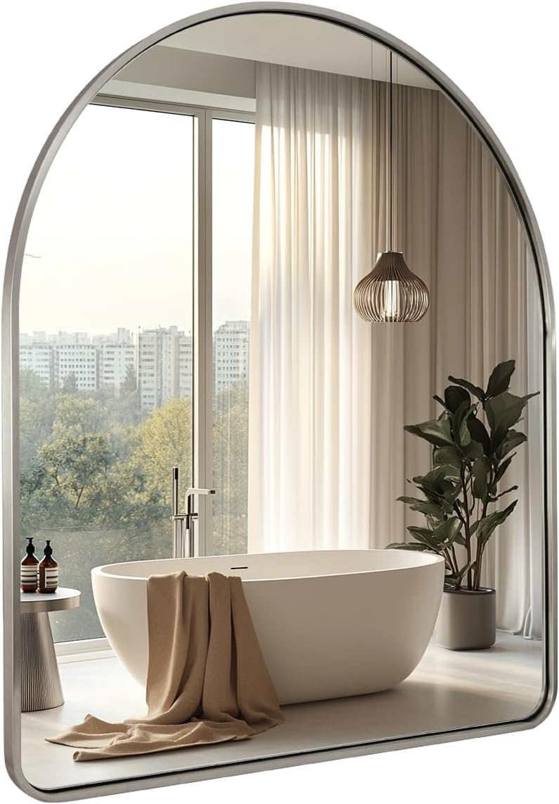 Luxe Gold Mirror — 26" — Brushed Nickel