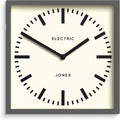 Black Wall Clock — 10" — Blizzard Grey