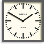 Black Wall Clock — 10" — Blizzard Grey