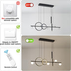 Dimmable Luxe Black Chandelier - View 8