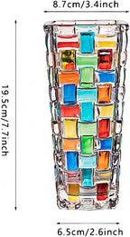 Boho Blue Flower Vase — 7" - View 2