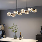 Adjustable Luxe Black Chandelier — 8-Light - View 7