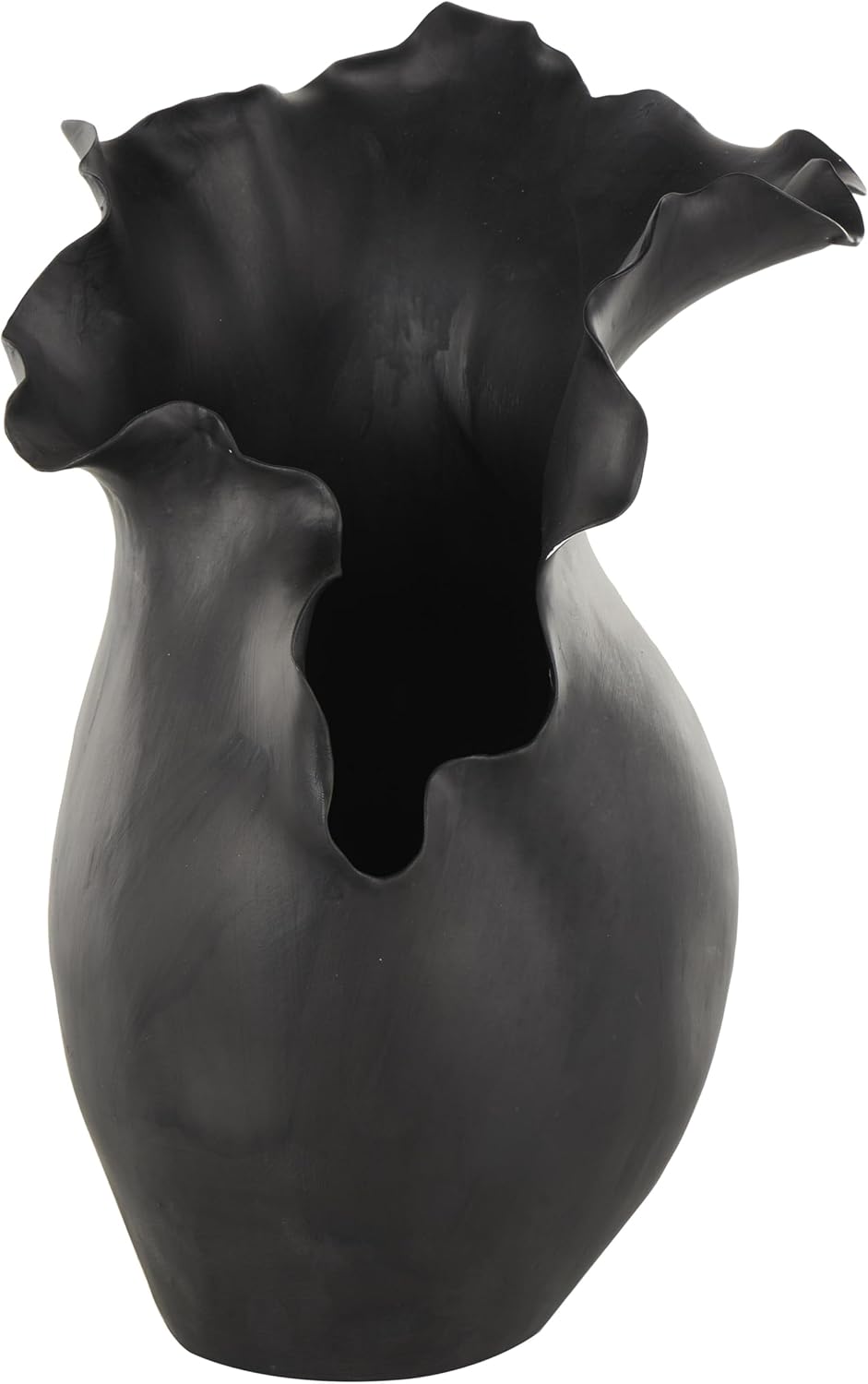 Black Flower Vase — 8" — Black