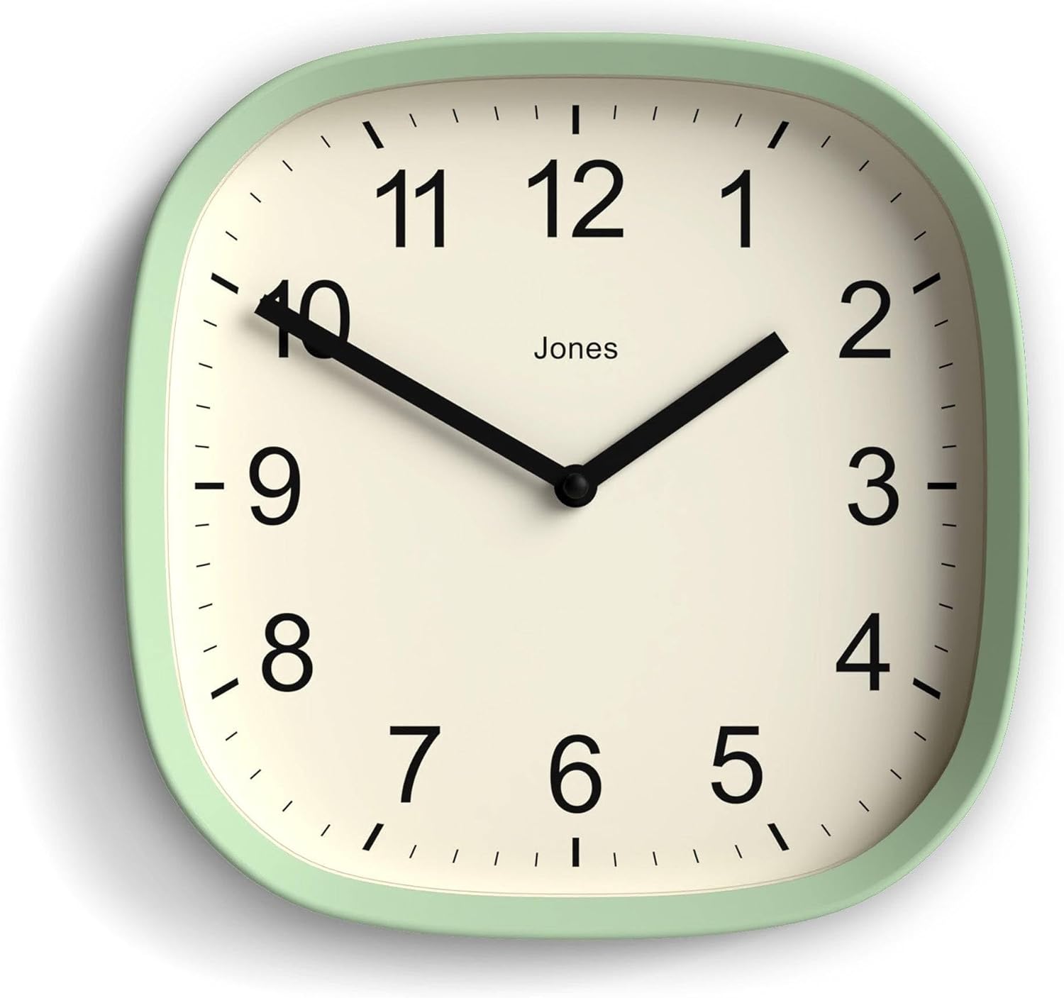 Mid-Century Black Wall Clock — 10" — 25 x 25 x 5cm