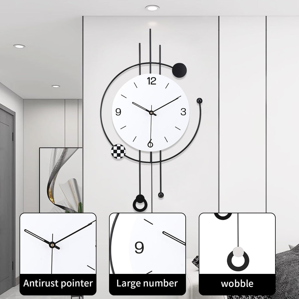 Battery Operated Modern Black Wall Decor — 30" - View 2
