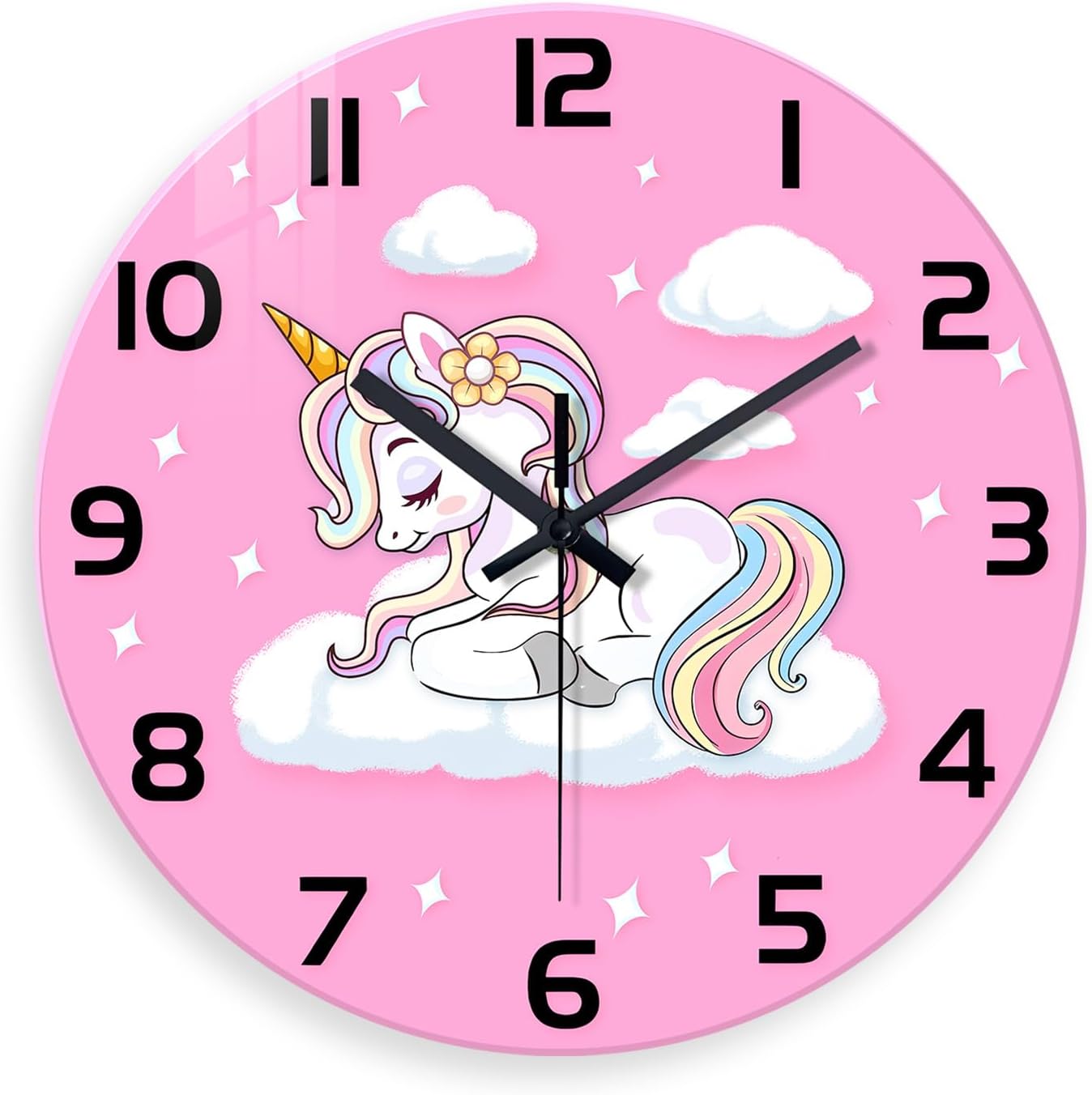 Battery Operated Pink Wall Clock — 16" — 12 Inch