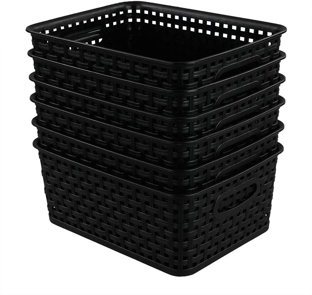 Boho Black Storage Basket — Black