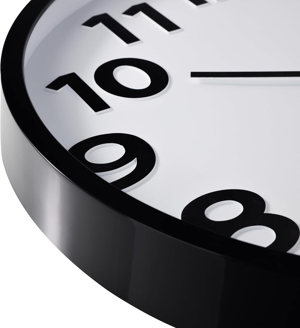 Battery Operated Modern Black Wall Clock — 16" - View 5