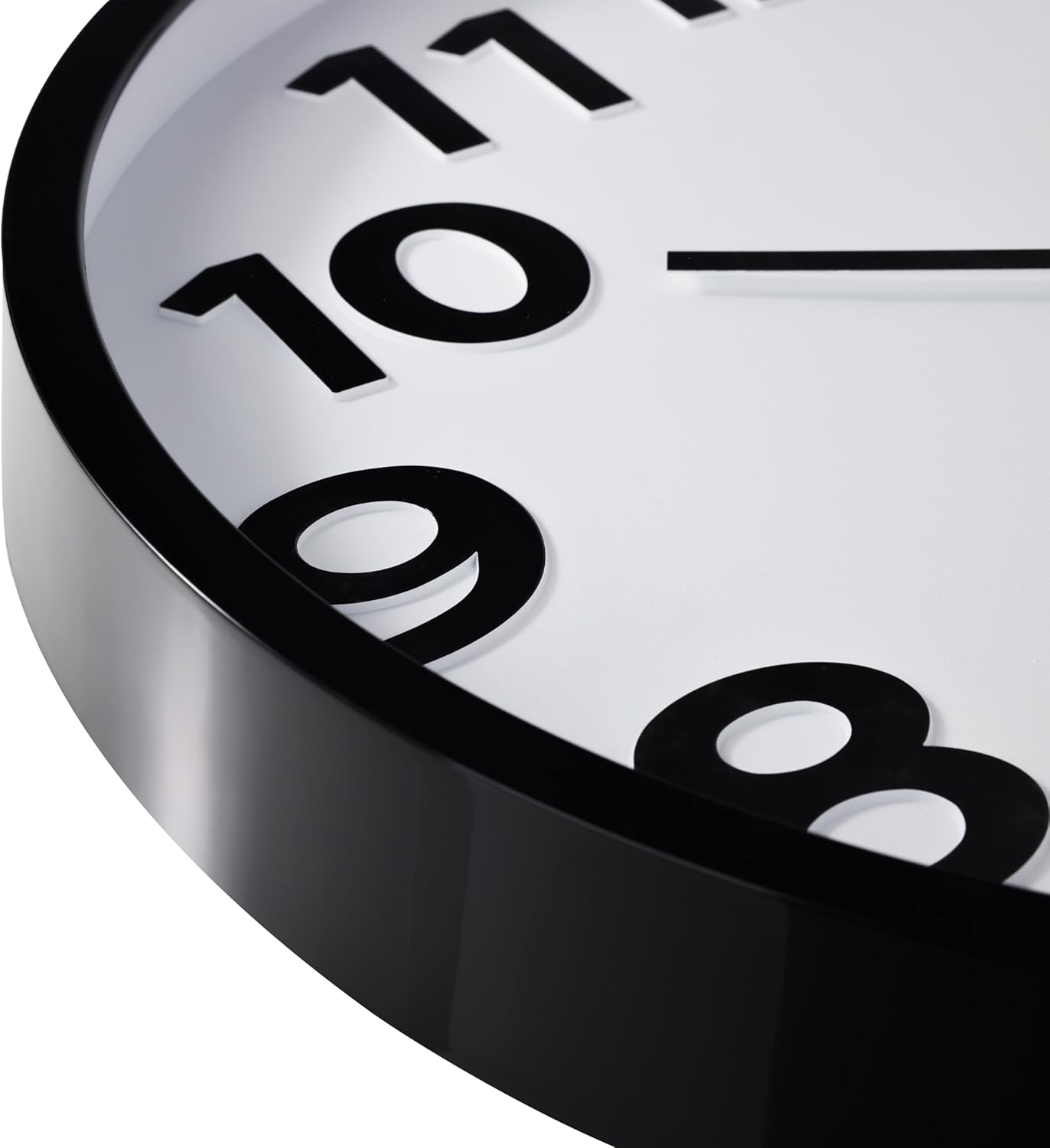 Battery Operated Modern Black Wall Clock — 16" - View 5