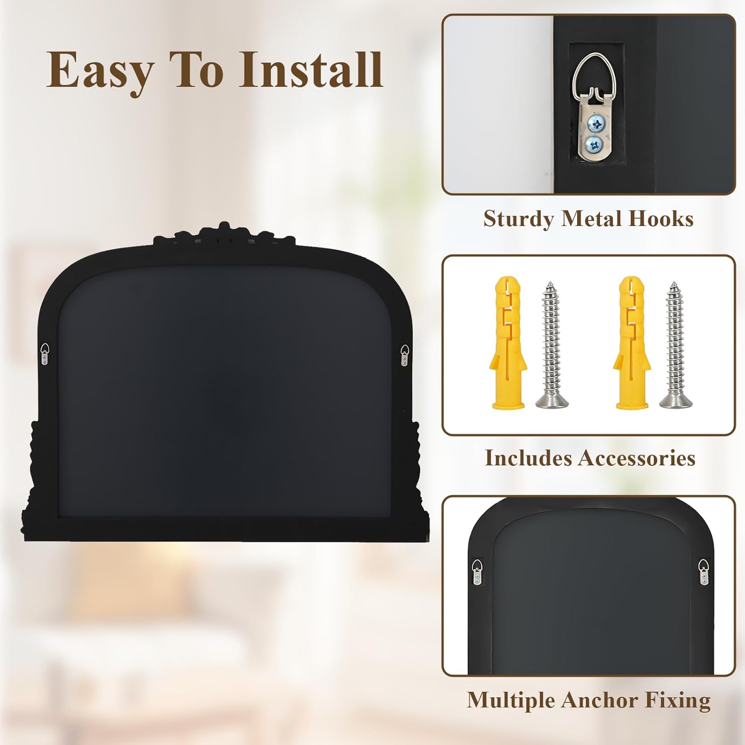 Round Luxe Gold Wall Mirror — 27" - View 5