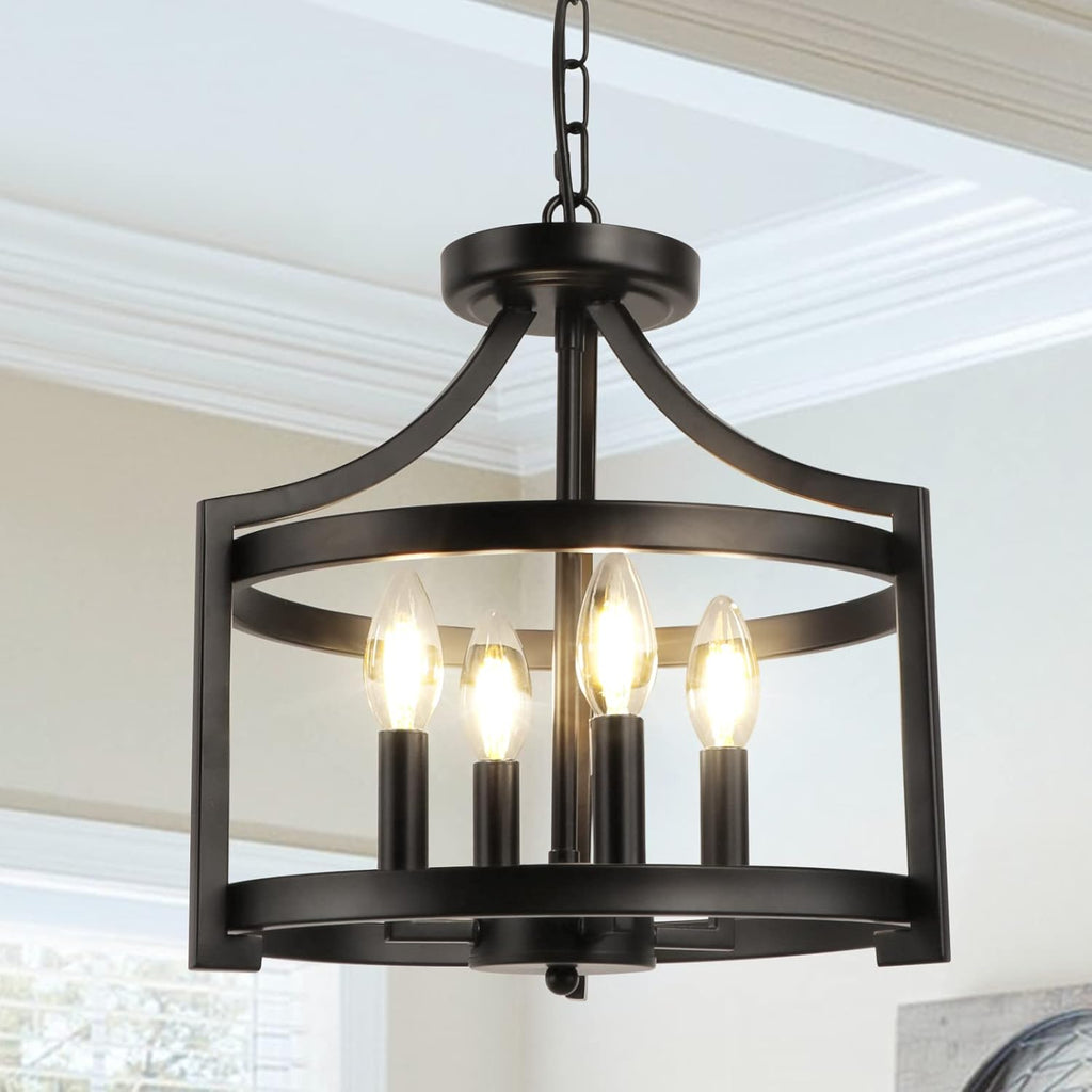 Convertible Farmhouse Black Chandelier - View 8