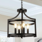 Convertible Farmhouse Black Chandelier - View 8