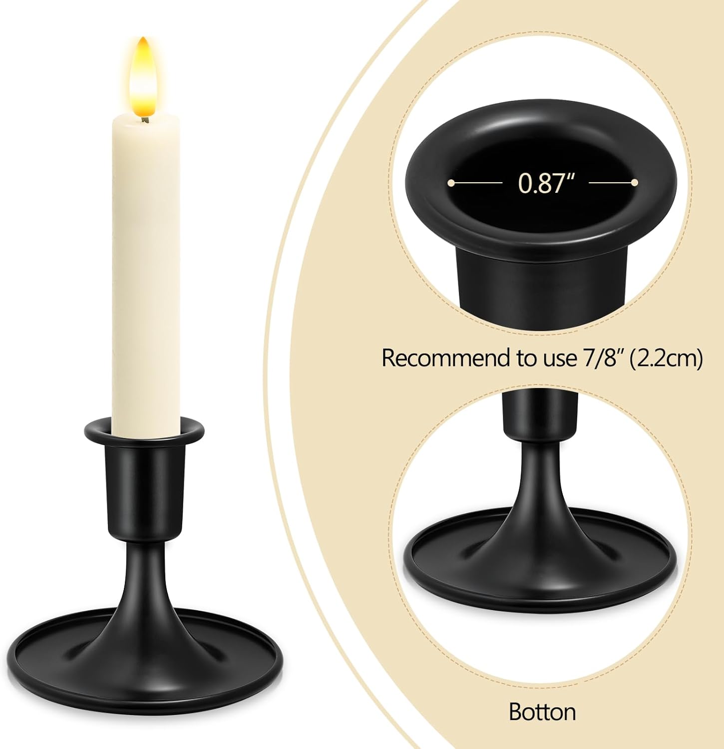 Black Candle — Set of 2 - View 3