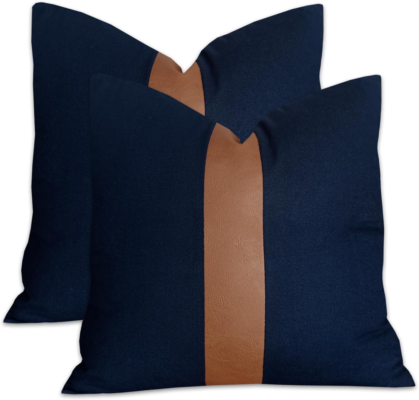 Boho Black Throw Pillow Cover — 18" — 18" x 18" (Pack of 2)