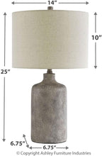 Antique Modern Beige Table Lamp — 25" - View 6