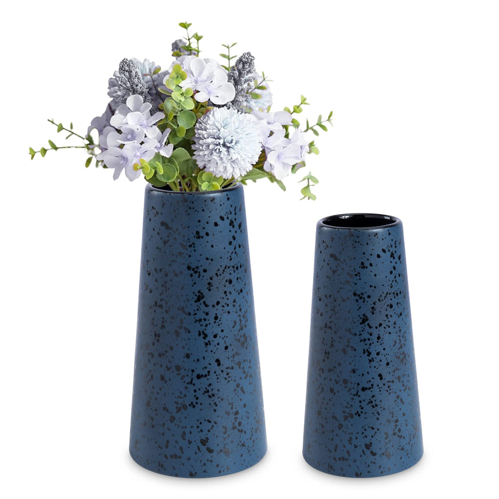 Farmhouse Blue Flower Vase — Set of 2